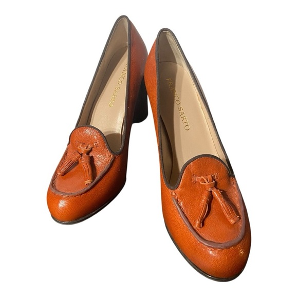Franco Sarto Women's Tassel Orange Loafers - Picture 1 of 10